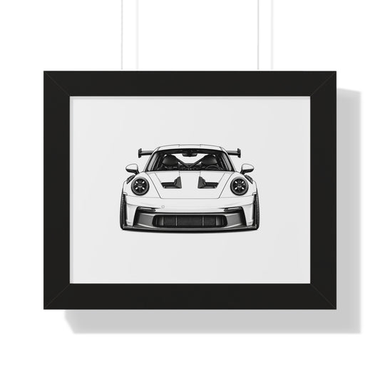 Stanced Euro Super Car - Black and White Canvas Art