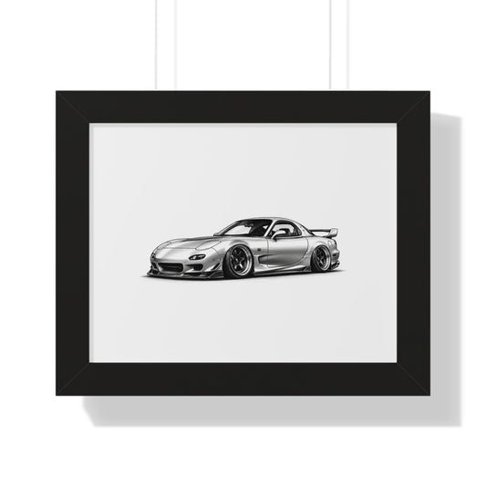 Stanced JDM Legend - Black and White Canvas Art