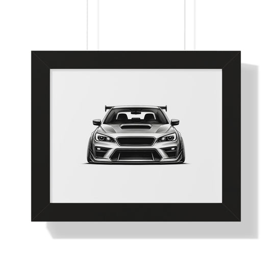 Stanced JDM Show Car - Black and White Canvas Art