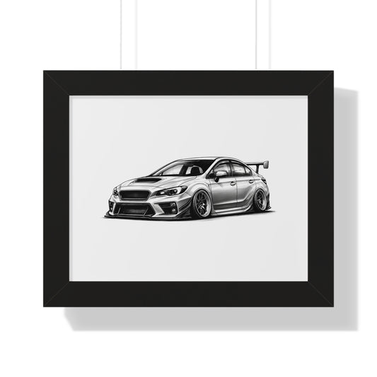 Stanced JDM Show Car - Black and White Canvas Art