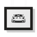 Stanced Euro Super Car - Black and White Canvas Art