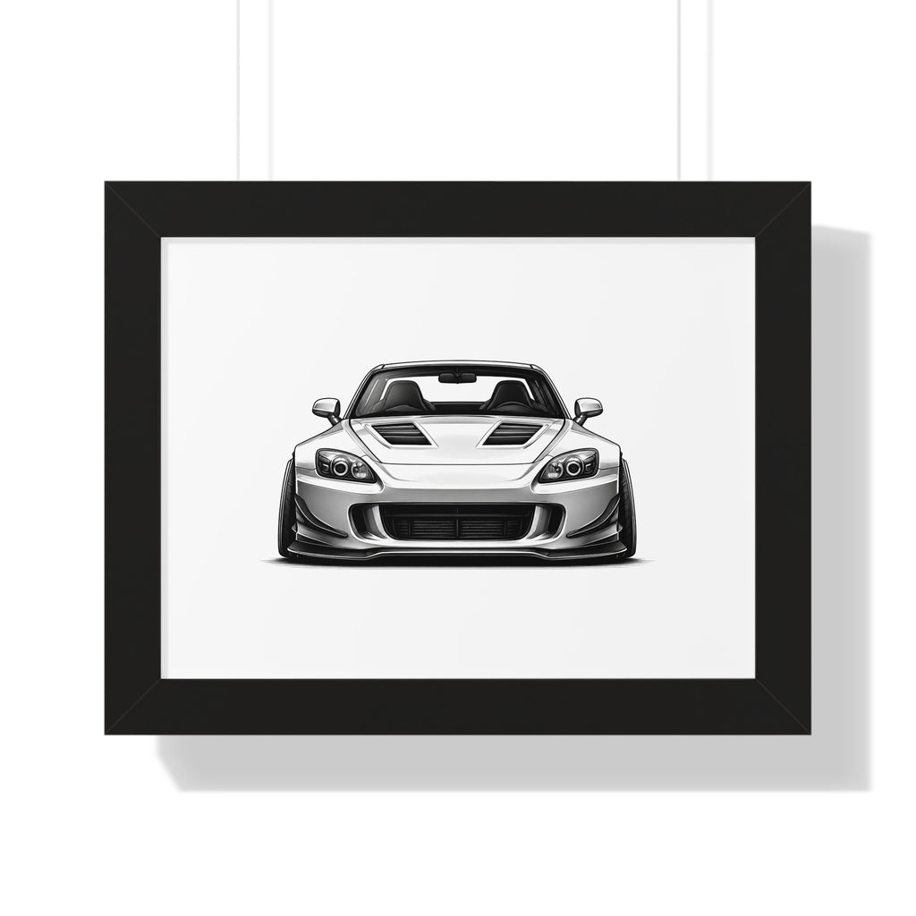 Stanced JDM Track Car - Black and White Canvas Art