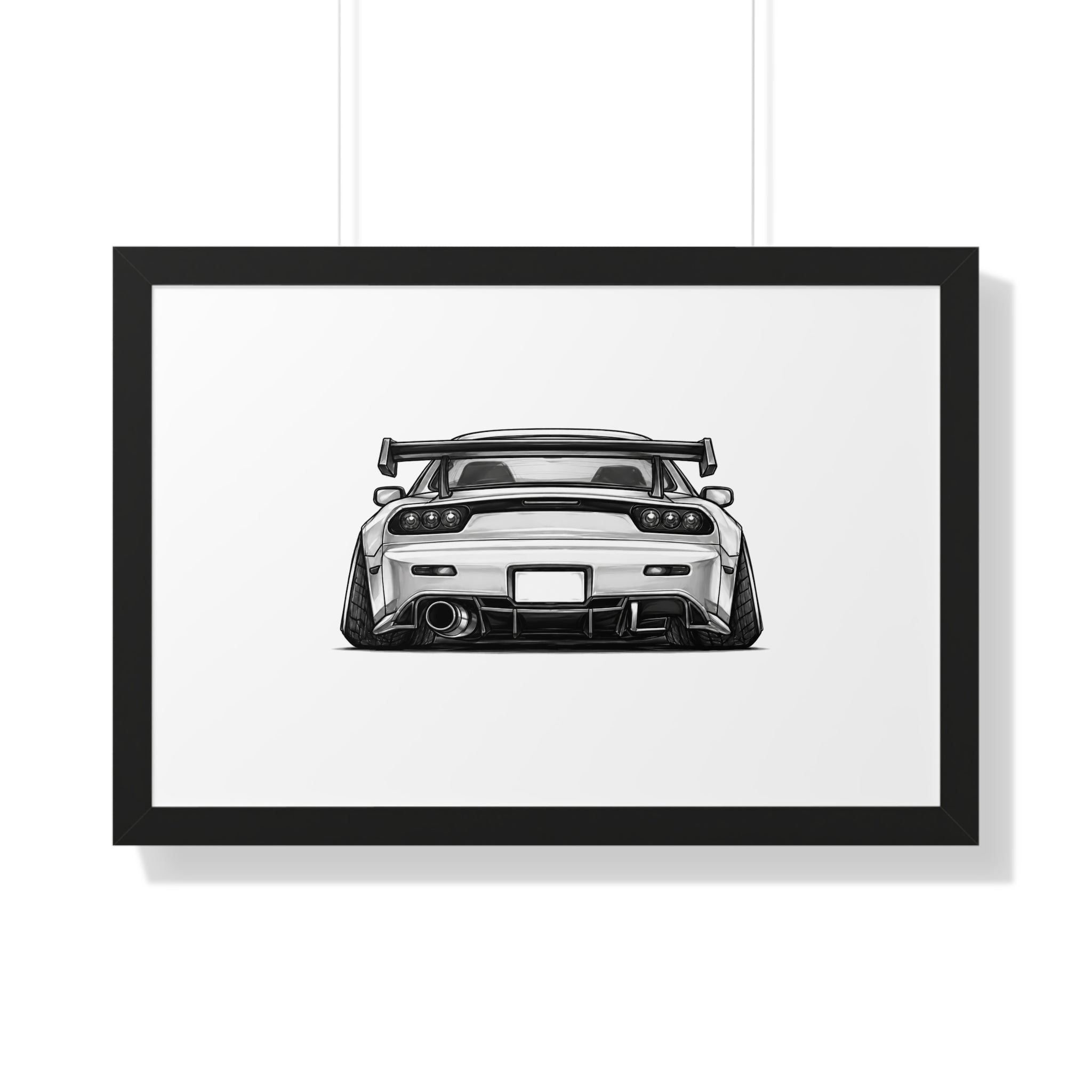 Stanced JDM Legend - Black and White Canvas Art