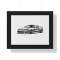 Stanced JDM Show Car - Black and White Canvas Art