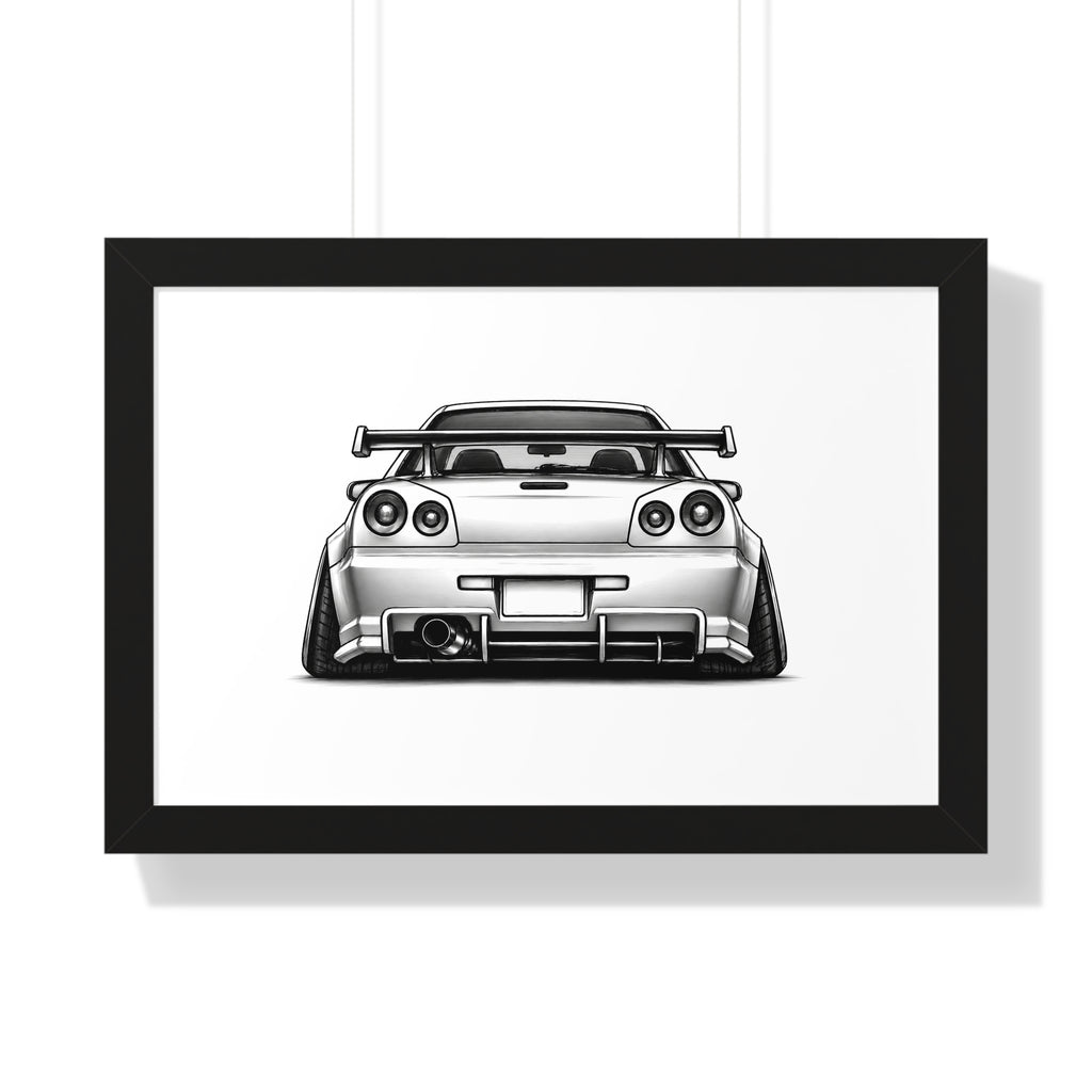 Stanced JDM Legend - Black and White Canvas Art