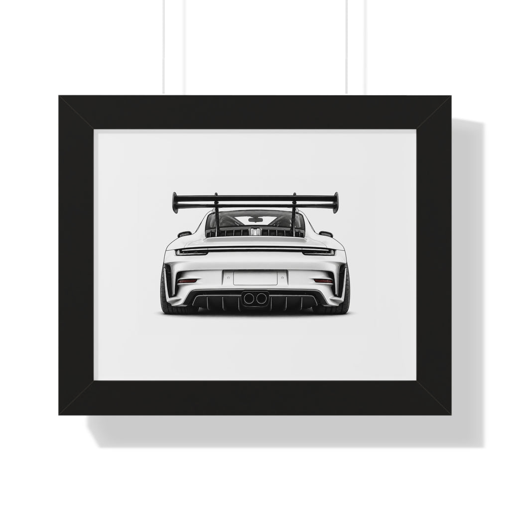 Stanced Euro Super Car - Black and White Canvas Art