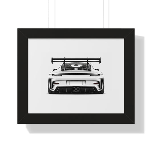Stanced Euro Super Car - Black and White Canvas Art