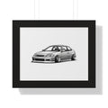 Stanced JDM Show Car - Black and White Canvas Art