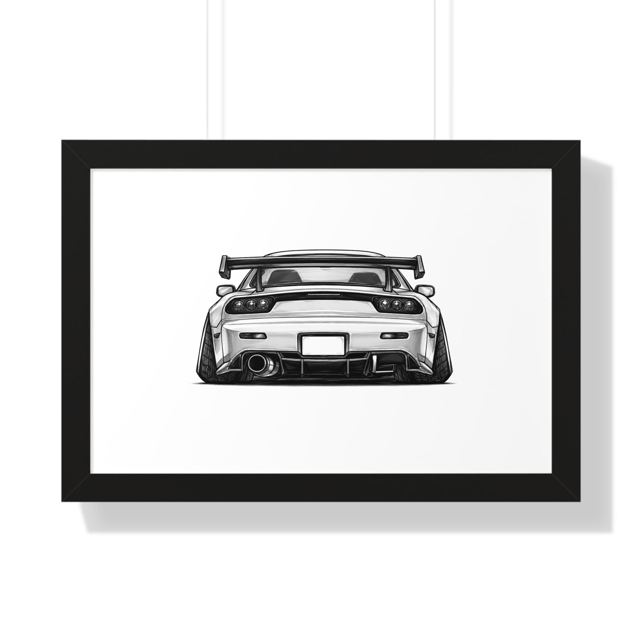 Stanced JDM Legend - Black and White Canvas Art