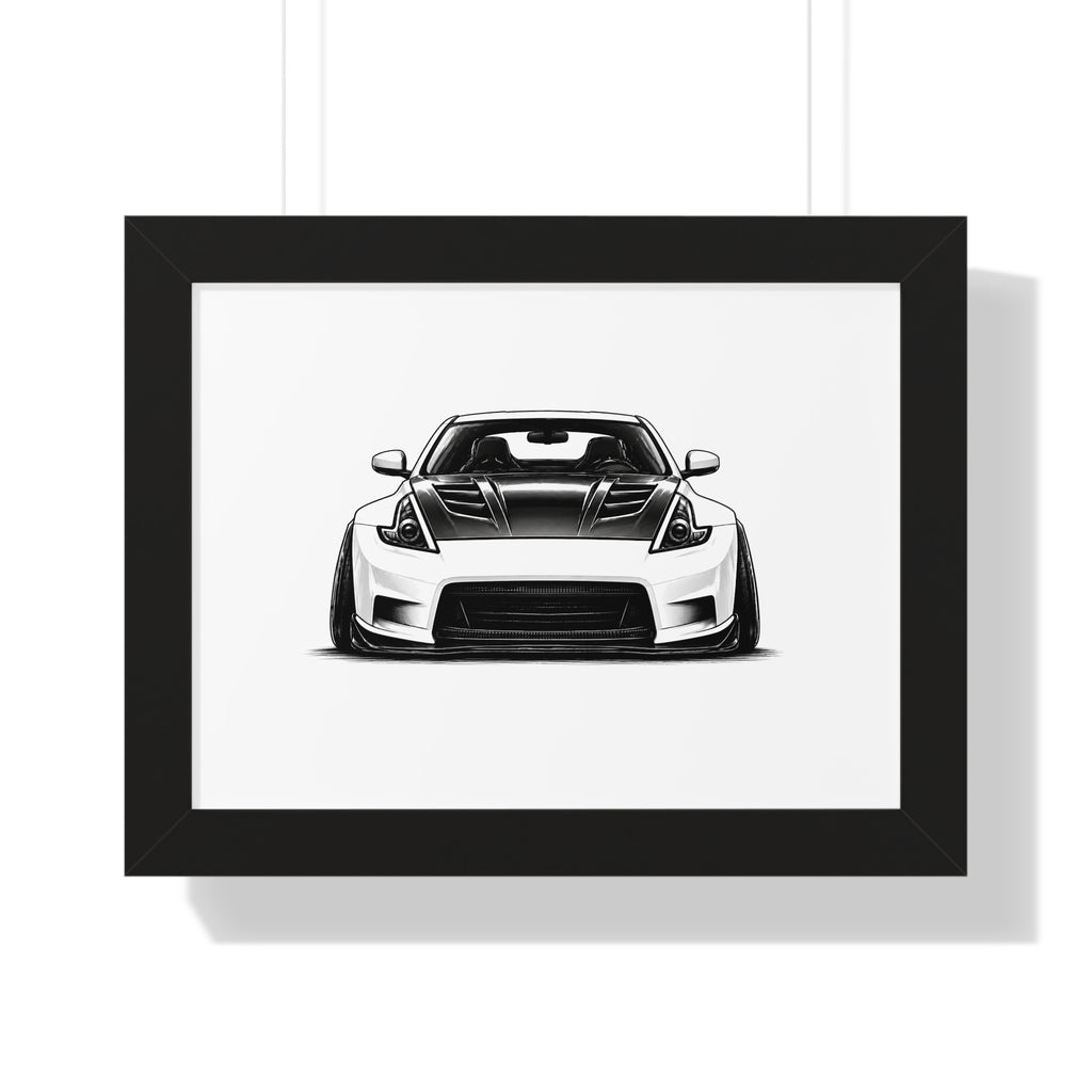 Stanced JDM Show Car - Black and White Canvas Art