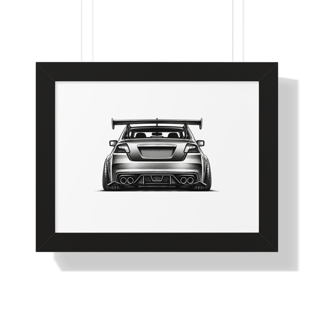 Stanced JDM Show Car - Black and White Canvas Art