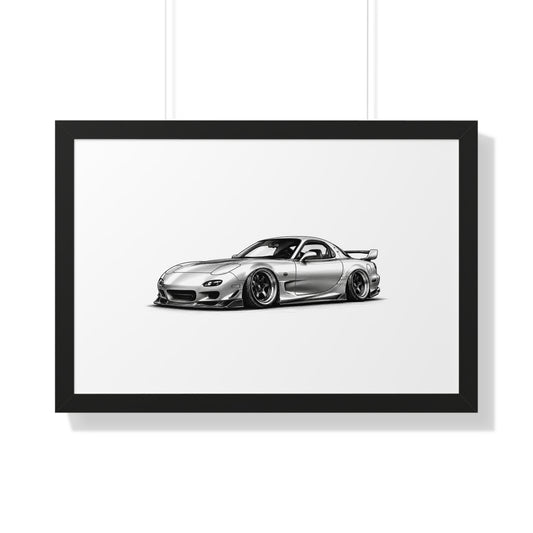 Stanced JDM Legend - Black and White Canvas Art
