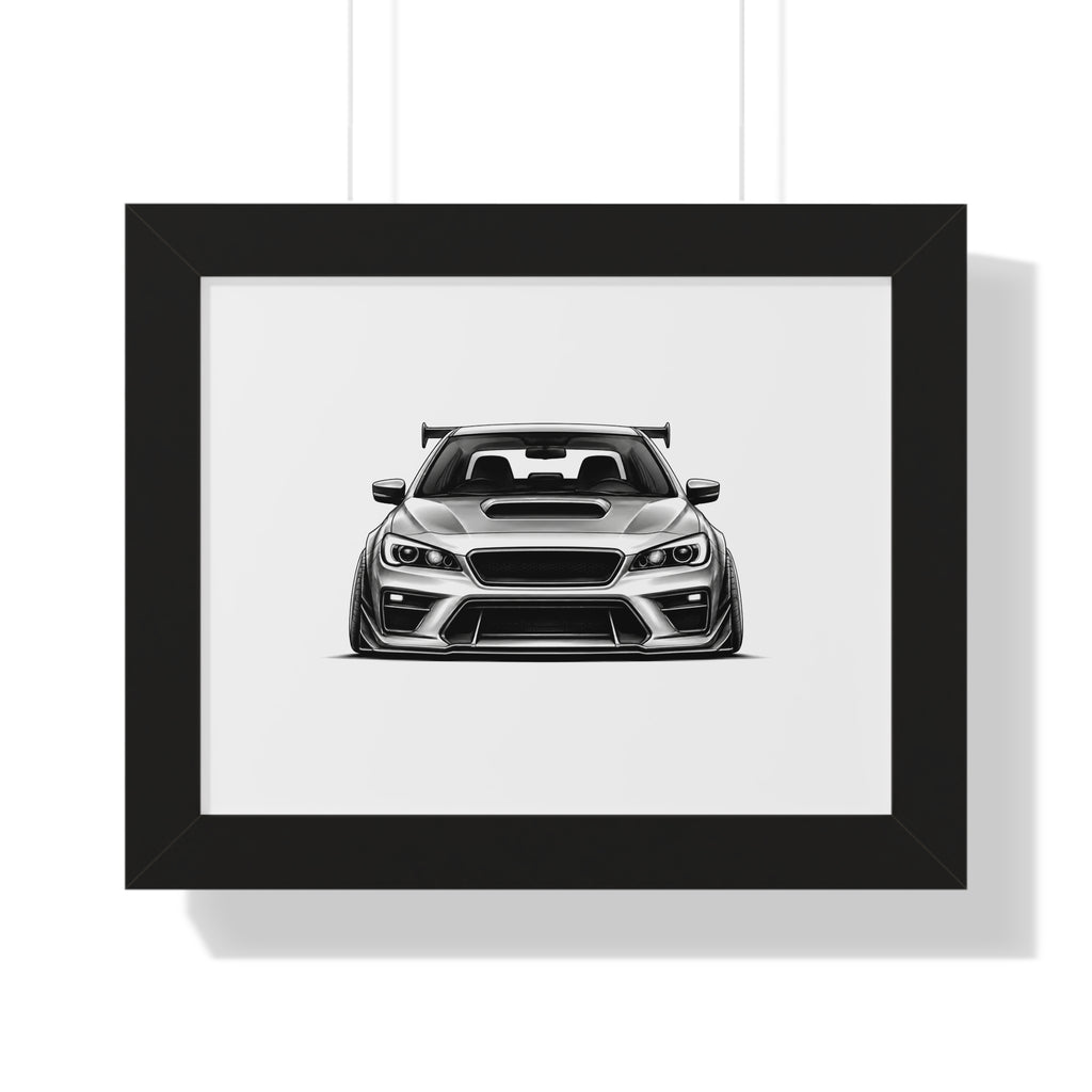 Stanced JDM Show Car - Black and White Canvas Art