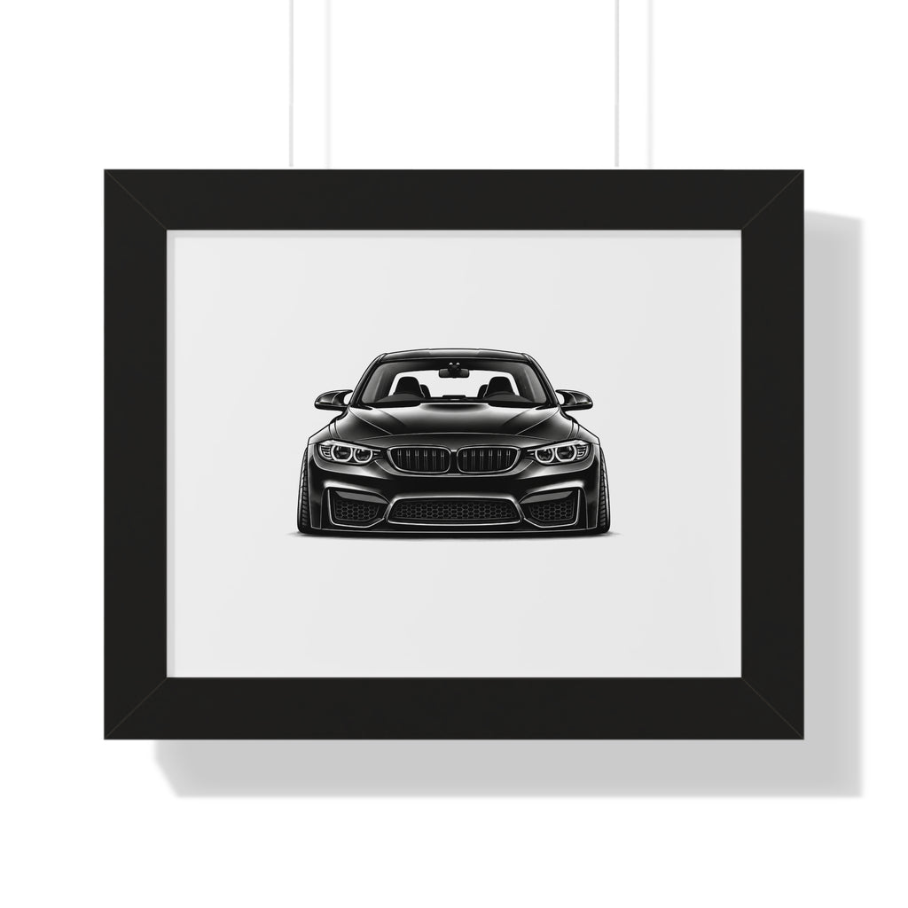Stanced Euro Show Car - Black and White Canvas Art