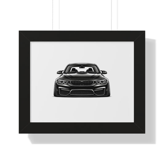 Stanced Euro Show Car - Black and White Canvas Art