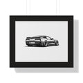American Muscle Race Car - Black and White Canvas Art