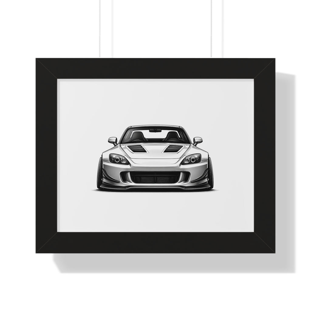 Stanced JDM Track Car - Black and White Canvas Art