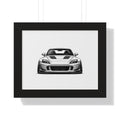 Stanced JDM Track Car - Black and White Canvas Art