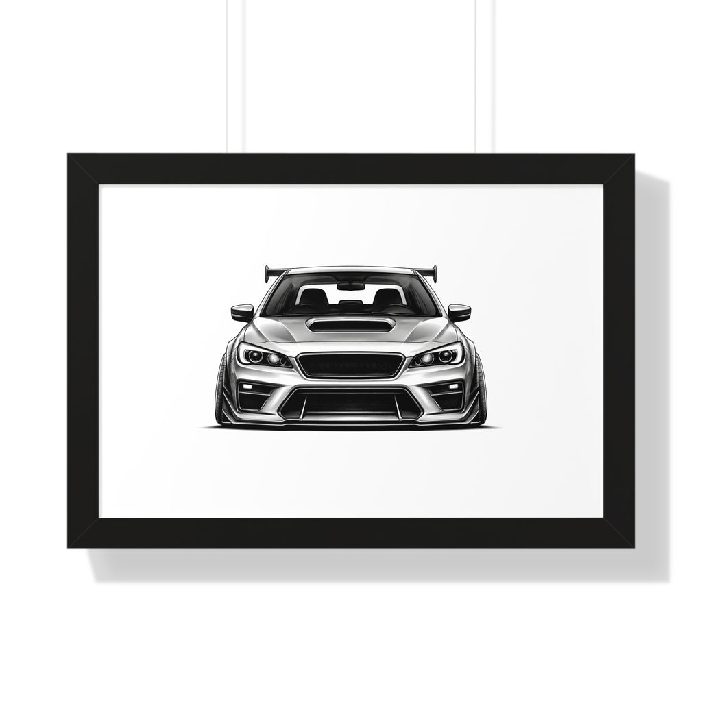 Stanced JDM Show Car - Black and White Canvas Art