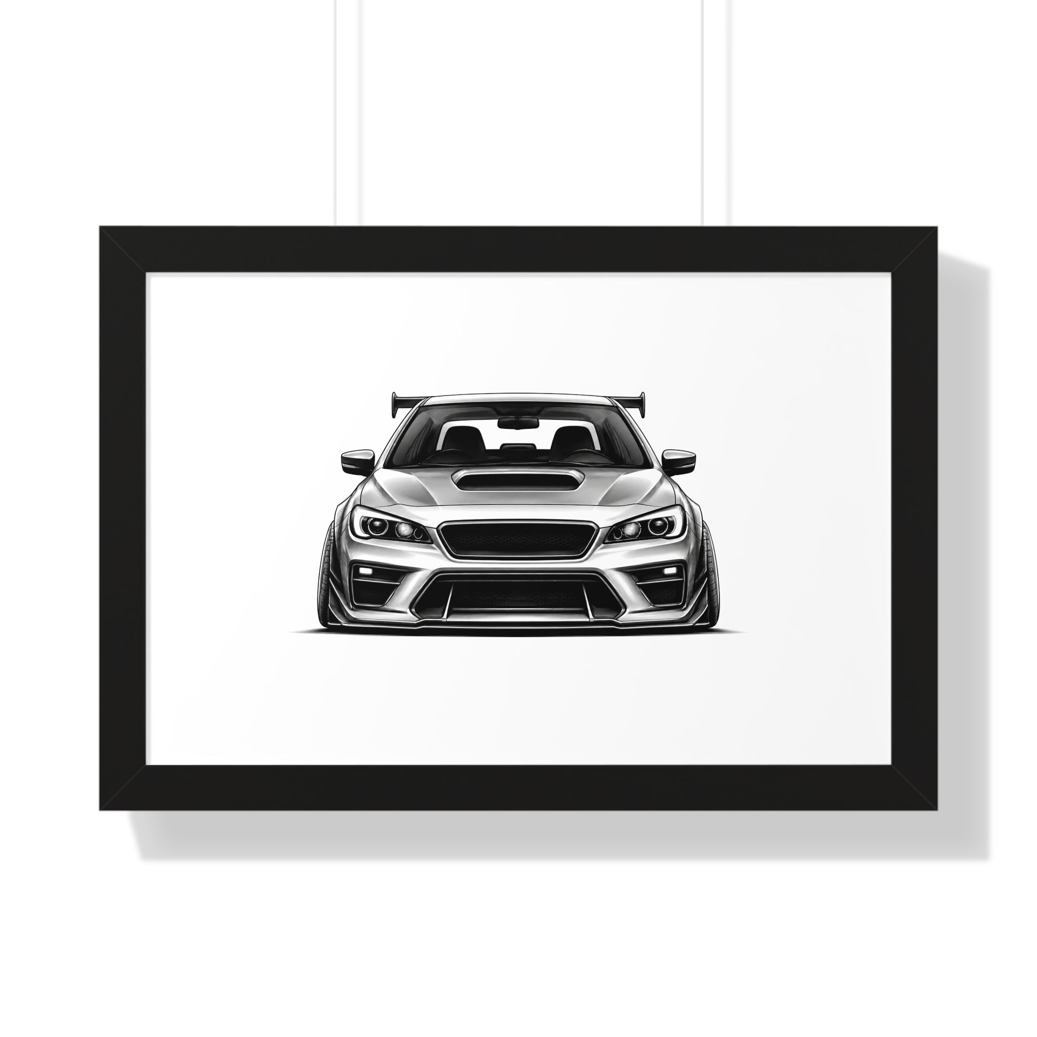 Stanced JDM Show Car - Black and White Canvas Art