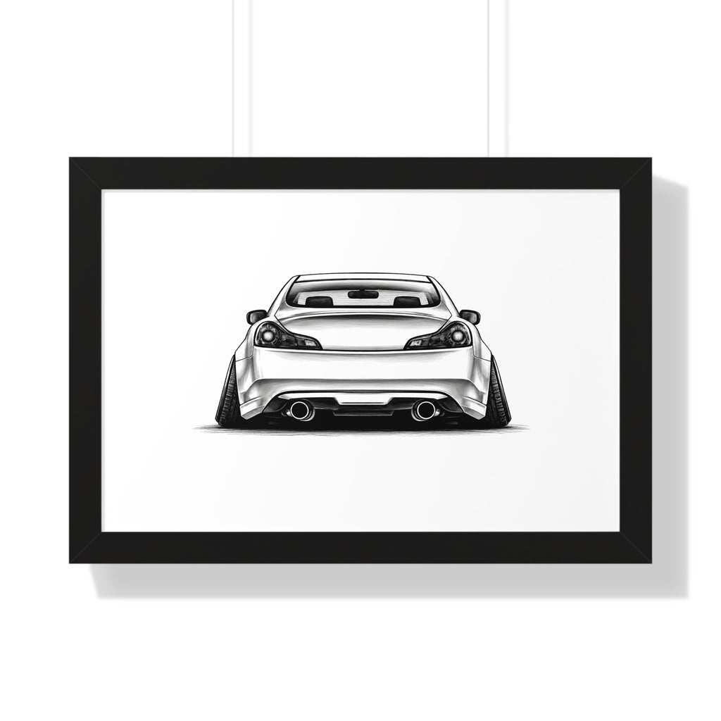 Stanced JDM Show Car - Black and White Canvas Art