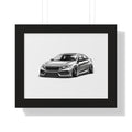 Stanced JDM Show Car - Black and White Canvas Art