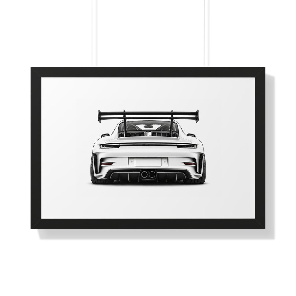 Stanced Euro Super Car - Black and White Canvas Art