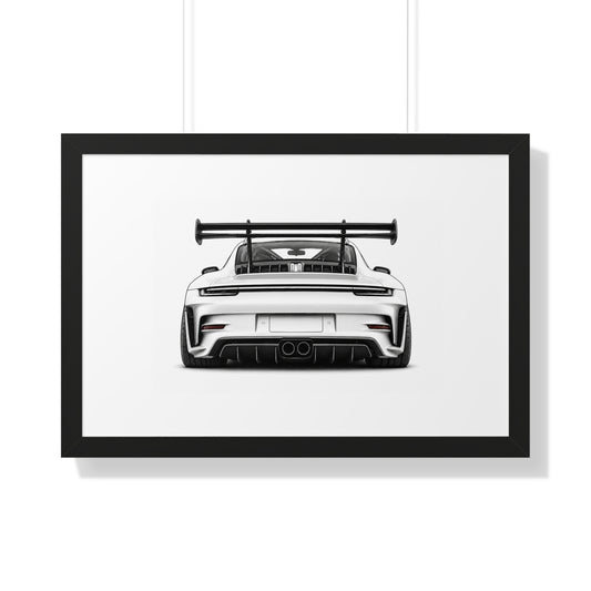Stanced Euro Super Car - Black and White Canvas Art