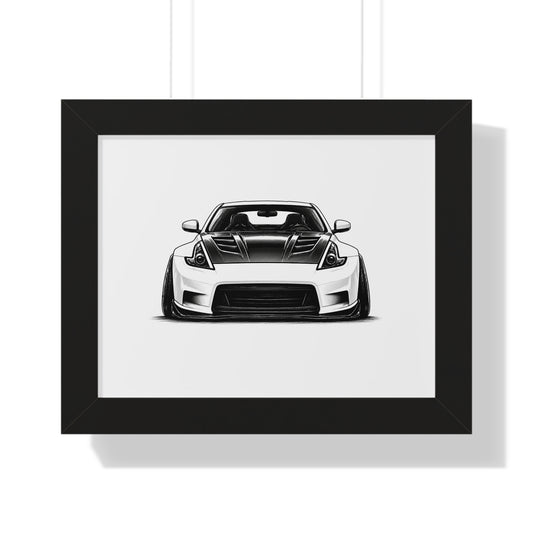 Stanced JDM Show Car - Black and White Canvas Art