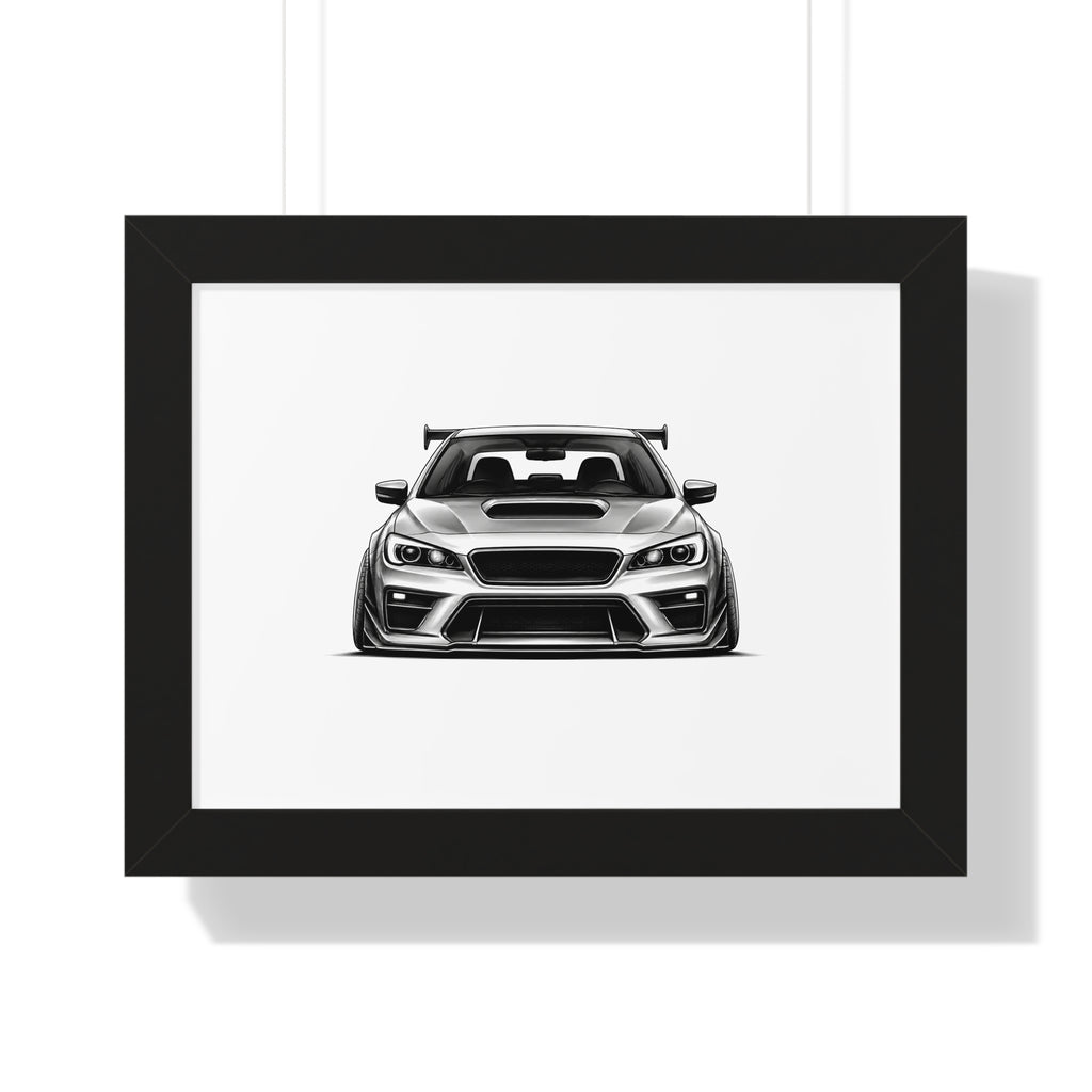 Stanced JDM Show Car - Black and White Canvas Art