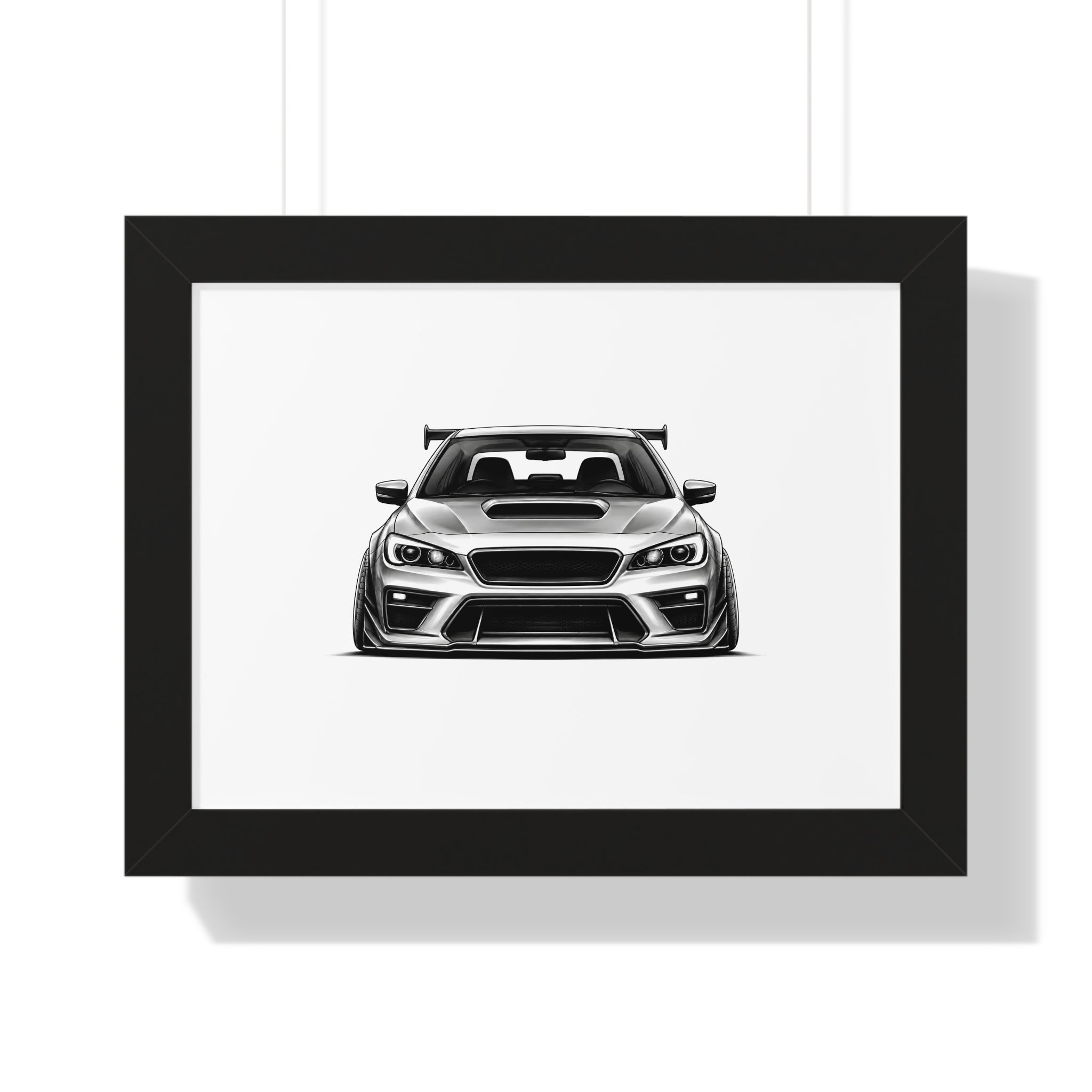 Stanced JDM Show Car - Black and White Canvas Art