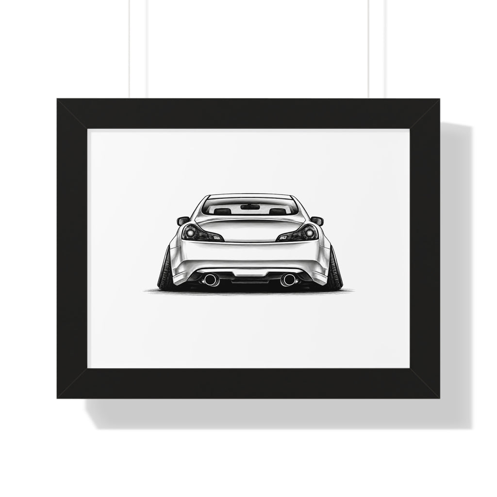 Stanced JDM Show Car - Black and White Canvas Art
