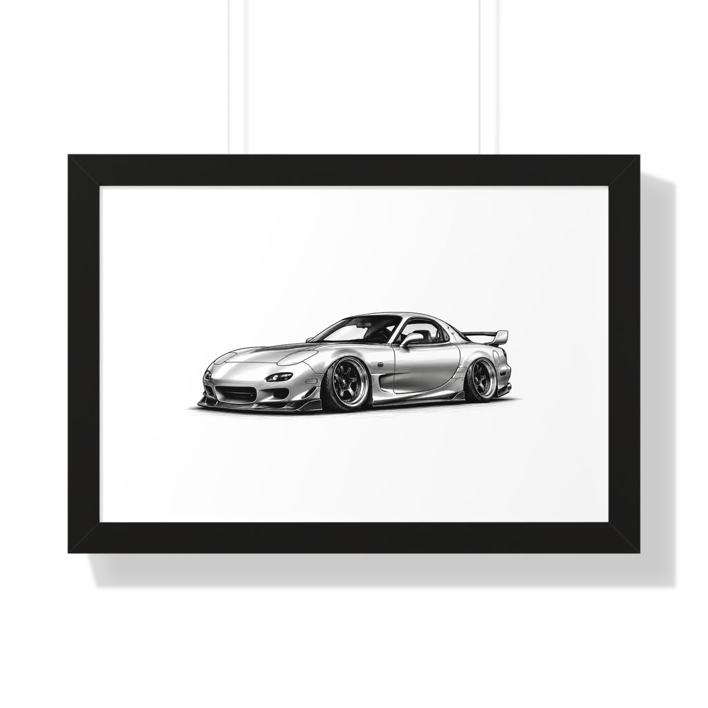 Stanced JDM Legend - Black and White Canvas Art