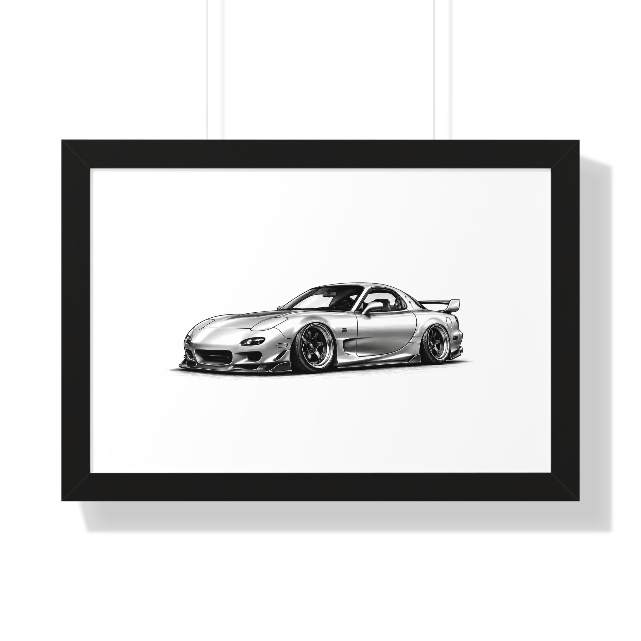 Stanced JDM Legend - Black and White Canvas Art