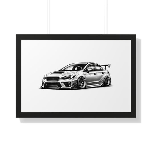 Stanced JDM Show Car - Black and White Canvas Art