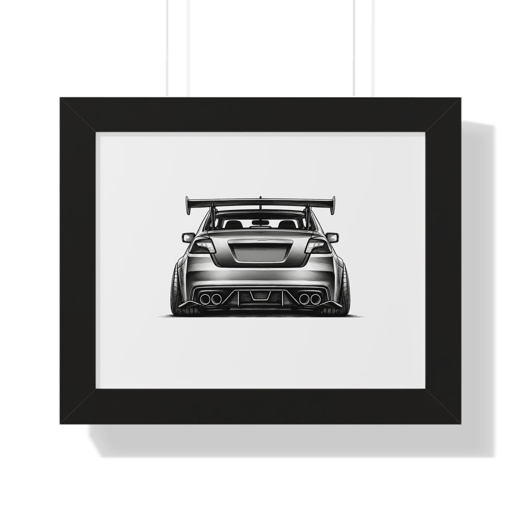 Stanced JDM Show Car - Black and White Canvas Art