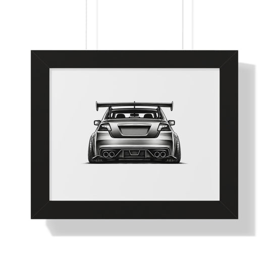 Stanced JDM Show Car - Black and White Canvas Art