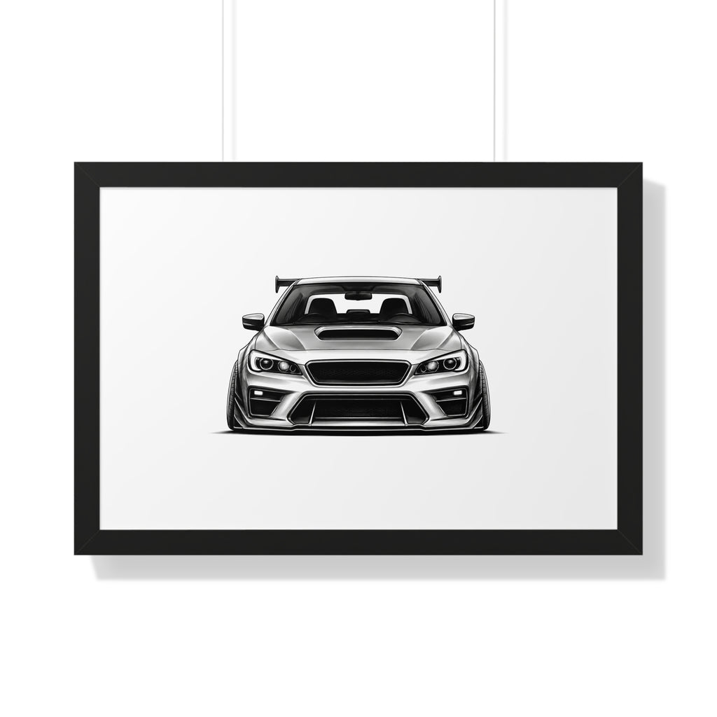 Stanced JDM Show Car - Black and White Canvas Art