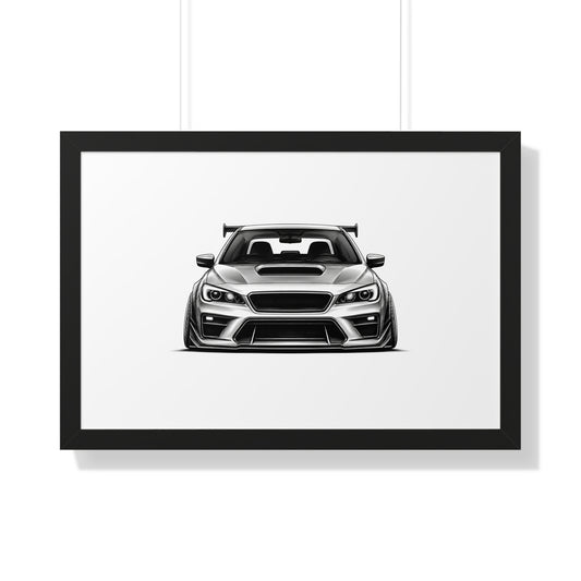 Stanced JDM Show Car - Black and White Canvas Art