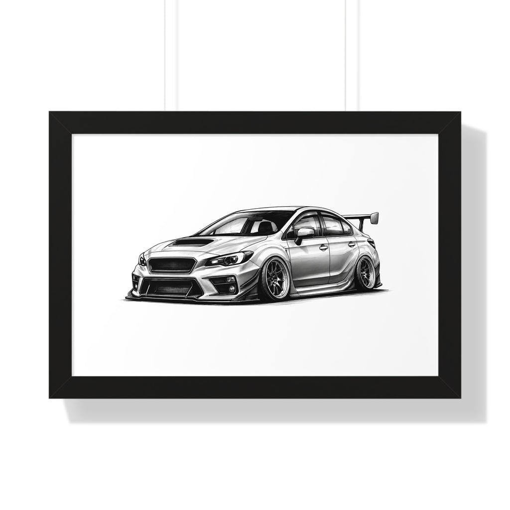 Stanced JDM Show Car - Black and White Canvas Art