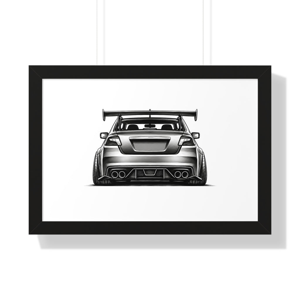 Stanced JDM Show Car - Black and White Canvas Art
