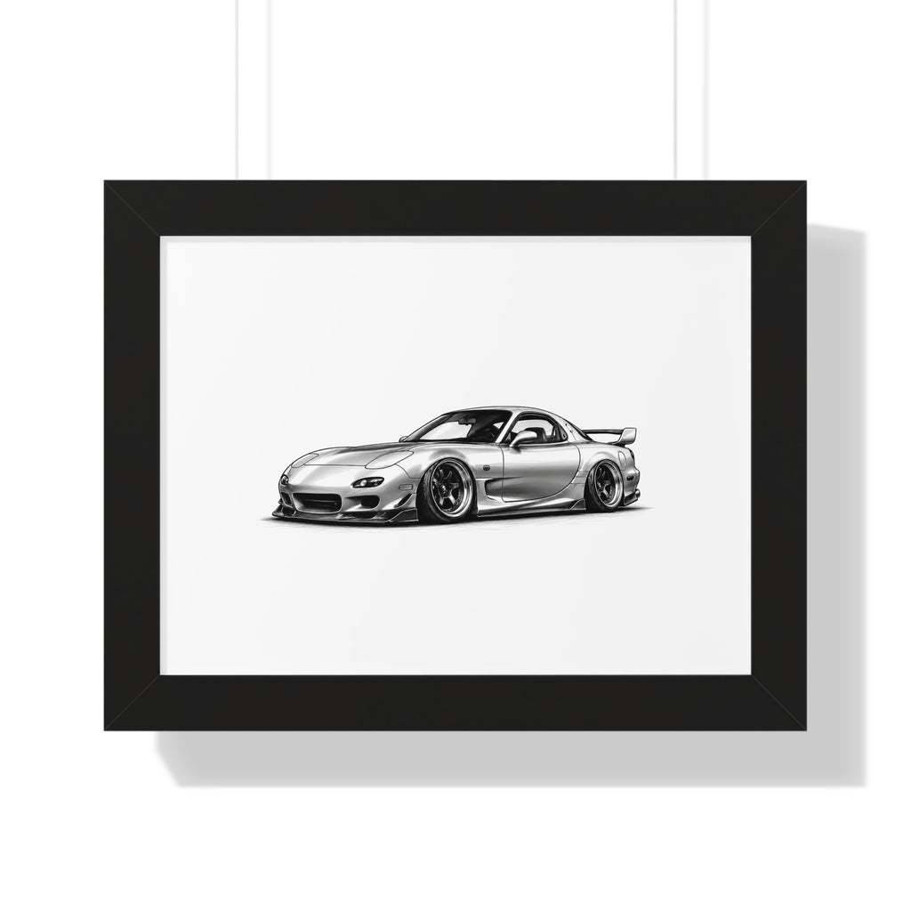Stanced JDM Legend - Black and White Canvas Art