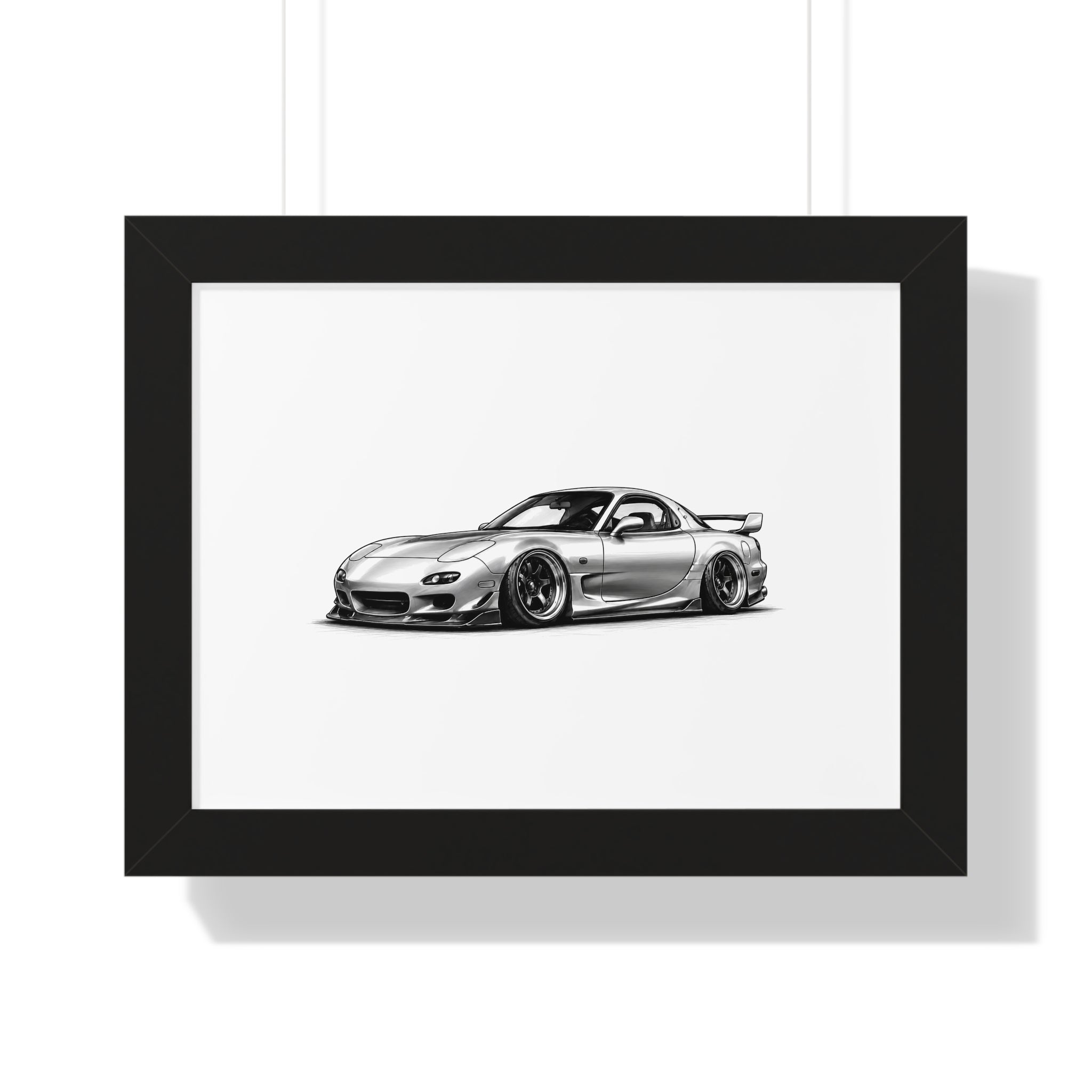 Stanced JDM Legend - Black and White Canvas Art