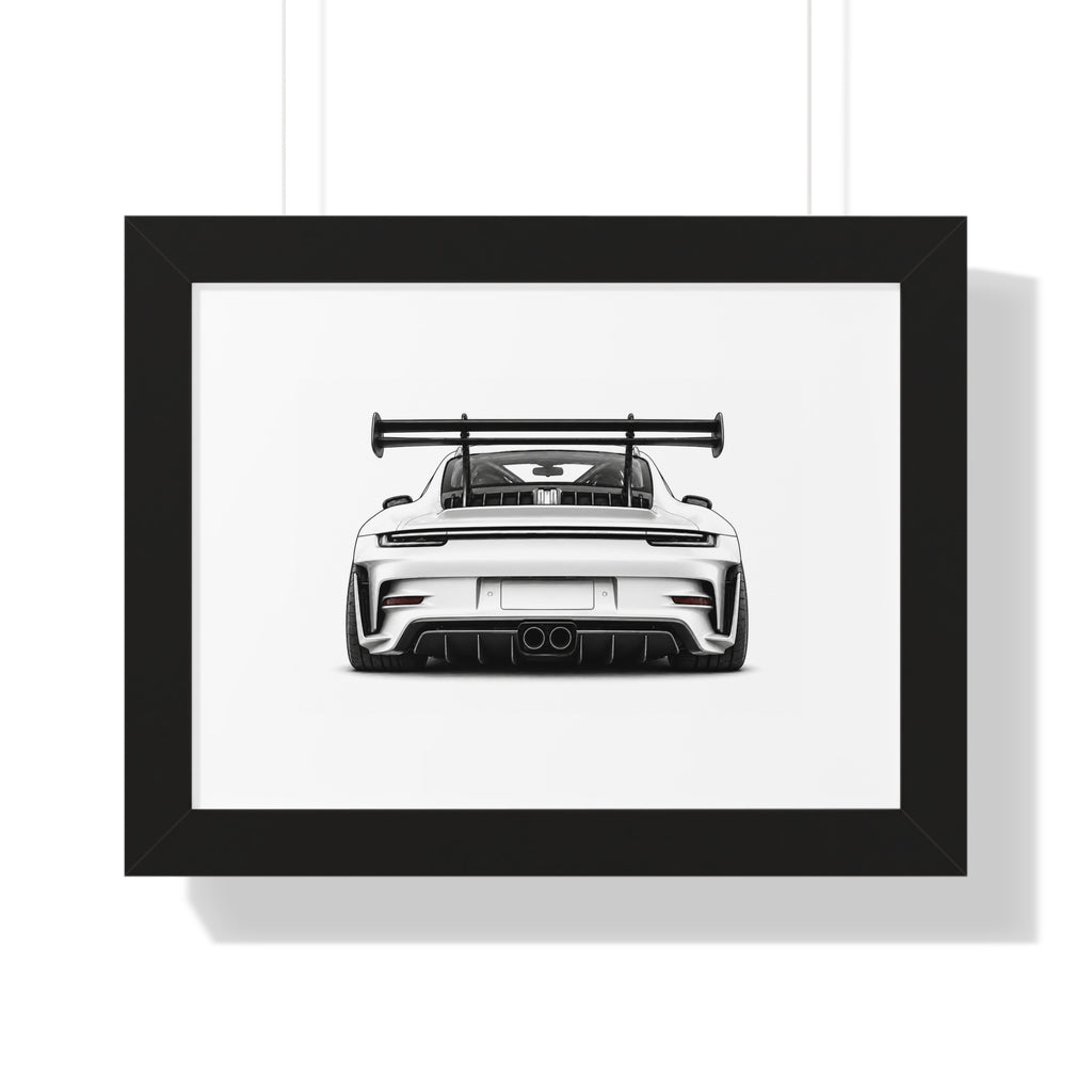 Stanced Euro Super Car - Black and White Canvas Art