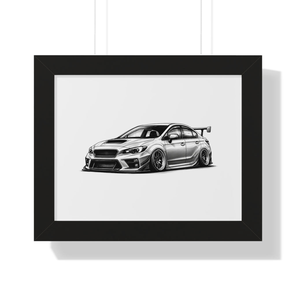 Stanced JDM Show Car - Black and White Canvas Art