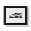 Stanced JDM Show Car - Black and White Canvas Art