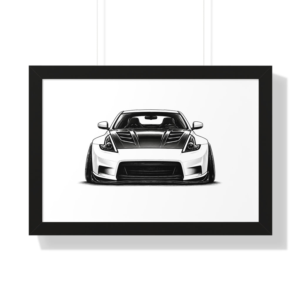 Stanced JDM Show Car - Black and White Canvas Art