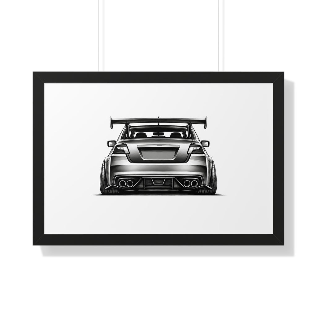 Stanced JDM Show Car - Black and White Canvas Art