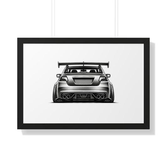 Stanced JDM Show Car - Black and White Canvas Art