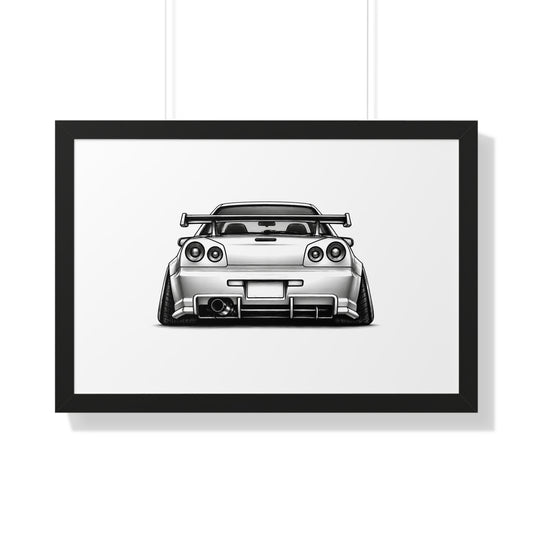 Stanced JDM Legend - Black and White Canvas Art